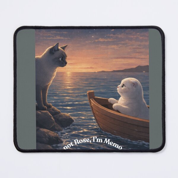 Item preview, Moonlit Love: Two Cats by the Sea ''not Rose, I'm Memo'' designed and sold by doktordanTemiz.