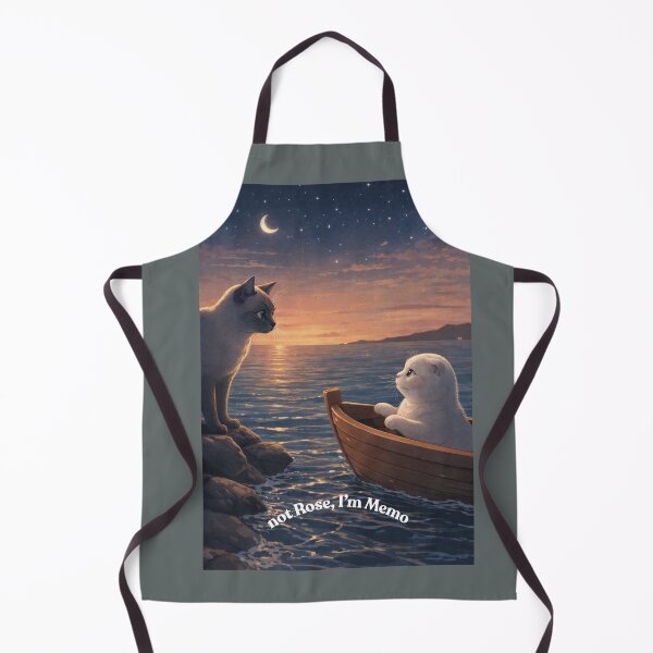 Item preview, Moonlit Love: Two Cats by the Sea ''not Rose, I'm Memo'' designed and sold by doktordanTemiz.