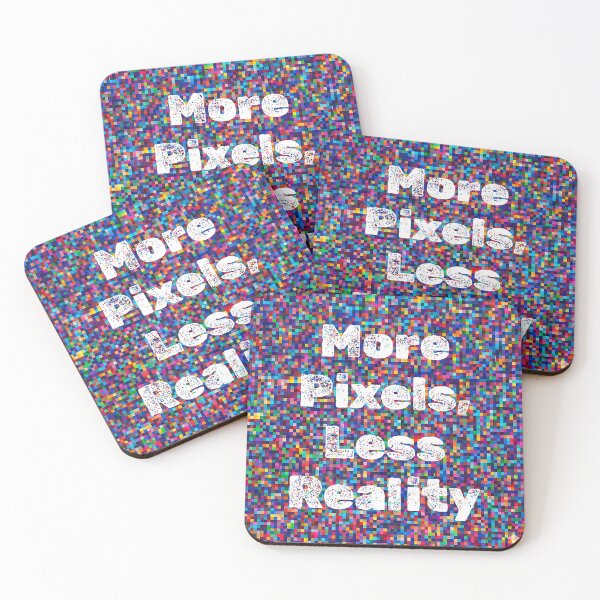 Item preview, More Pixels, Less Reality – Retro Pixel Art Typography | Abstract Digital Design designed and sold by GlobalBoom.