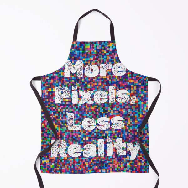 Item preview, More Pixels, Less Reality – Retro Pixel Art Typography | Abstract Digital Design designed and sold by GlobalBoom.