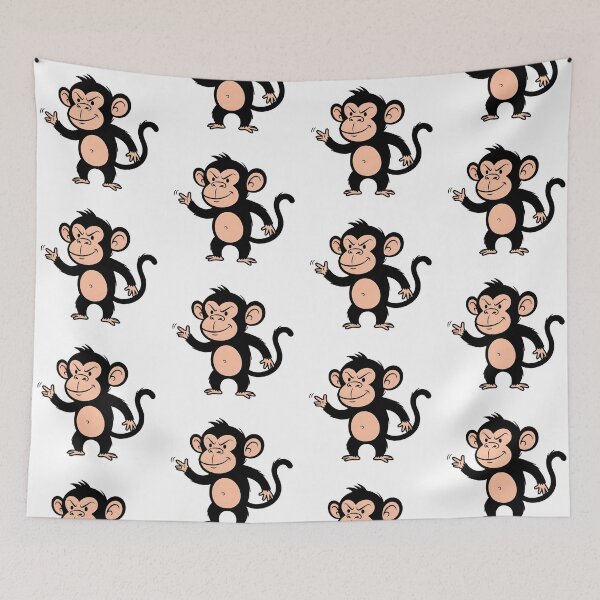 Aperçu de l'œuvre Singe drôle créée et vendue par PrintLabStudio.