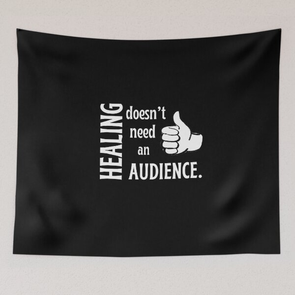 Item preview, Healing Doesn’t Need an Audience – Introvert Self Growth Quote designed and sold by FreeArtStyle.