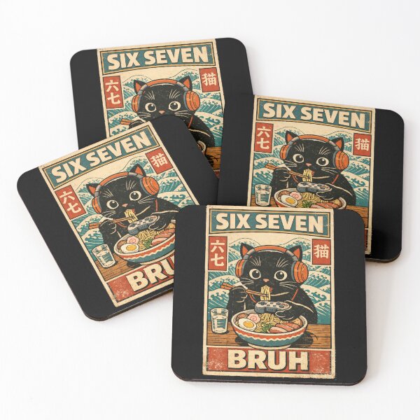 Item preview, Six Seven Bruh Vintage Cat video gamer meme designed and sold by IdealDo.