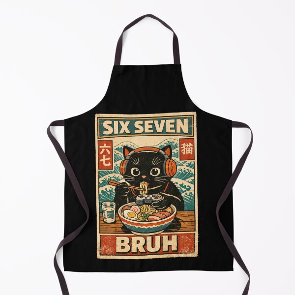 Item preview, Six Seven Bruh Vintage Cat video gamer meme designed and sold by IdealDo.