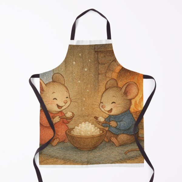 Item preview, Eat Well and Stay Warm – Cozy Winter Mice Illustration designed and sold by Ronin21dotcom.