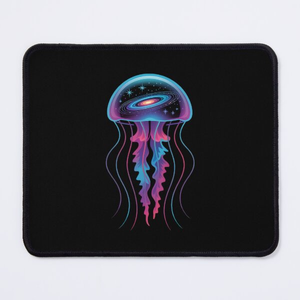 Item preview, Cosmic Galaxy Jellyfish – Neon Space Ocean Art designed and sold by Ambient Mind Design.