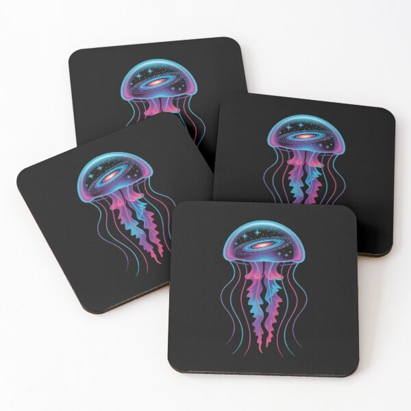 Item preview, Cosmic Galaxy Jellyfish – Neon Space Ocean Art designed and sold by Ambient Mind Design.