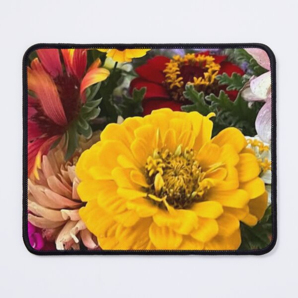 Item preview, Garden Flowers Yellow Zinnia designed and sold by Whimsical Art by Angela.