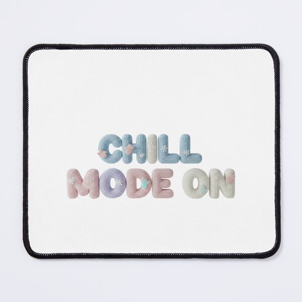 Item preview, Chill Mode On - Pastel Knitted Letters with Snowflakes - Cozy Winter Typography Art designed and sold by ShykShop.