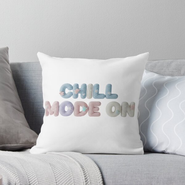 Item preview, Chill Mode On - Pastel Knitted Letters with Snowflakes - Cozy Winter Typography Art designed and sold by ShykShop.