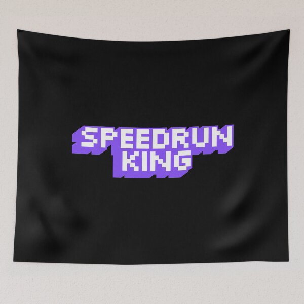 Item preview, Speedrun King Pixel Logo – Retro Gamer Speedrunning Text Design designed and sold by PHRASEandSTYLE.