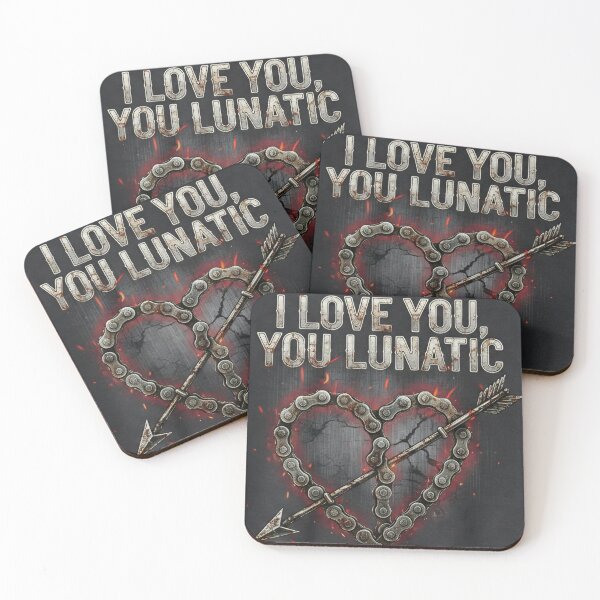 Item preview, I Love You You Lunatic - Biker Chain Heart & Arrow designed and sold by JanRizz.