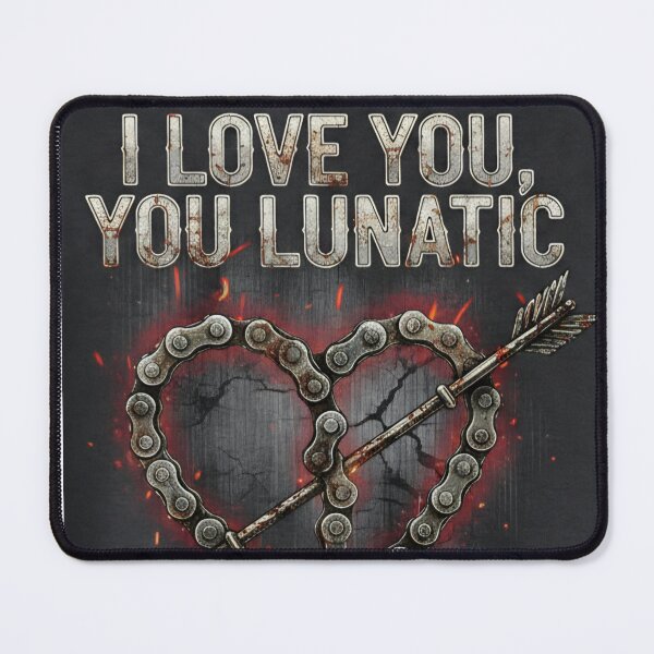 Item preview, I Love You You Lunatic - Biker Chain Heart & Arrow designed and sold by JanRizz.
