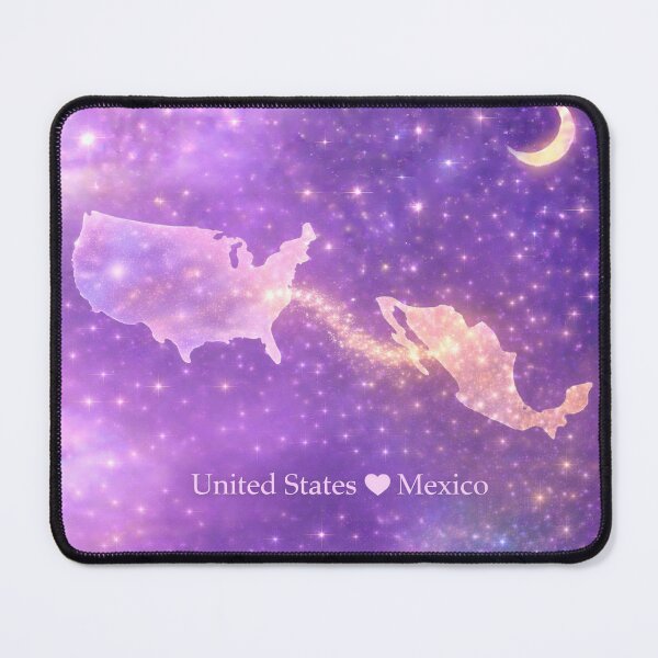 Item preview, United States Mexico Long Distance Relationship Love Design designed and sold by ArcanePrintsxo.