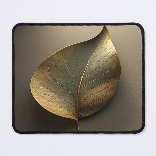 Item preview, Golden Botanical Leaf – Minimal Luxury Nature Art bu NegarTv Designs designed and sold by NegarTv Designs.