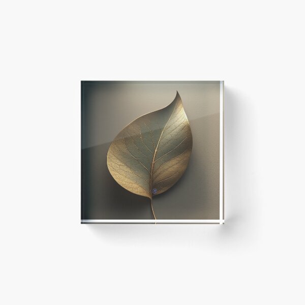 Item preview, Golden Botanical Leaf – Minimal Luxury Nature Art bu NegarTv Designs designed and sold by NegarTv Designs.
