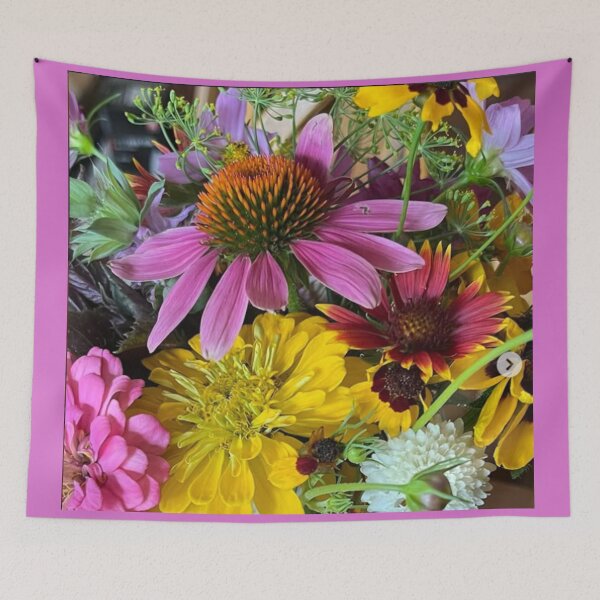 Item preview, Garden Flowers Cone Flower, Zinnas, Blanket Flowers, Coreopsis Photo  designed and sold by Whimsical Art by Angela.