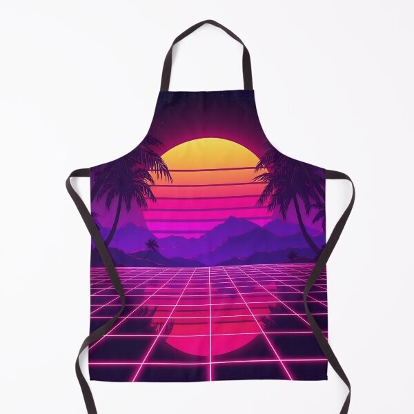 Item preview, Neon Sunset Grid - Synthwave 80s Retrowave Aesthetic designed and sold by VibranPalette.