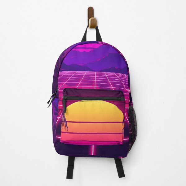 Item preview, Neon Sunset Grid - Synthwave 80s Retrowave Aesthetic designed and sold by VibranPalette.