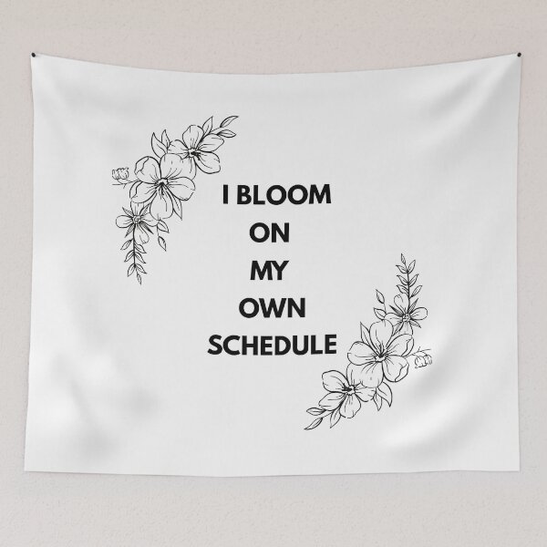 Item preview, I Bloom on My Own Schedule – Soft Floral Line Art designed and sold by Panoramax.