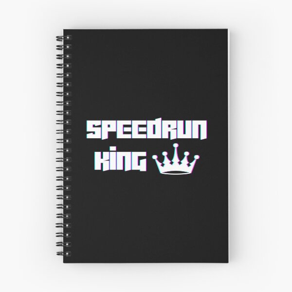 Item preview, Speedrun King Crown Logo – Glitch Typography Speedrunning Design designed and sold by PHRASEandSTYLE.