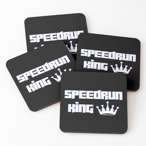Item preview, Speedrun King Crown Logo – Glitch Typography Speedrunning Design designed and sold by PHRASEandSTYLE.