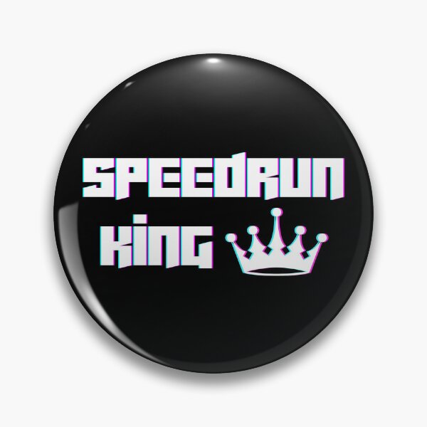 Item preview, Speedrun King Crown Logo – Glitch Typography Speedrunning Design designed and sold by PHRASEandSTYLE.