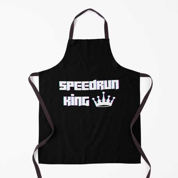 Item preview, Speedrun King Crown Logo – Glitch Typography Speedrunning Design designed and sold by PHRASEandSTYLE.