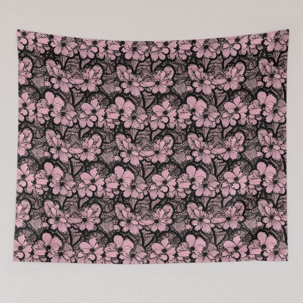 Item preview, Black lace with pink background  designed and sold by FatBirdie.