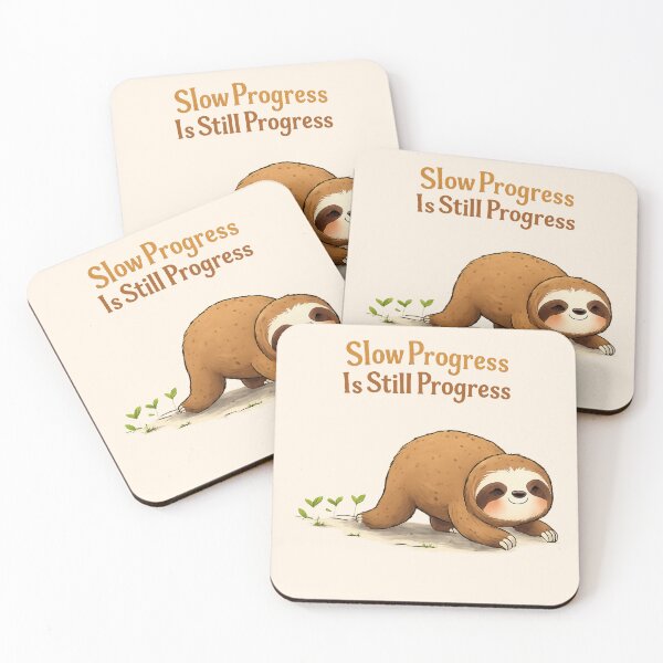 Item preview, Slow Progress Is Still Progress – Cute Sloth Dark designed and sold by PunchDrop.