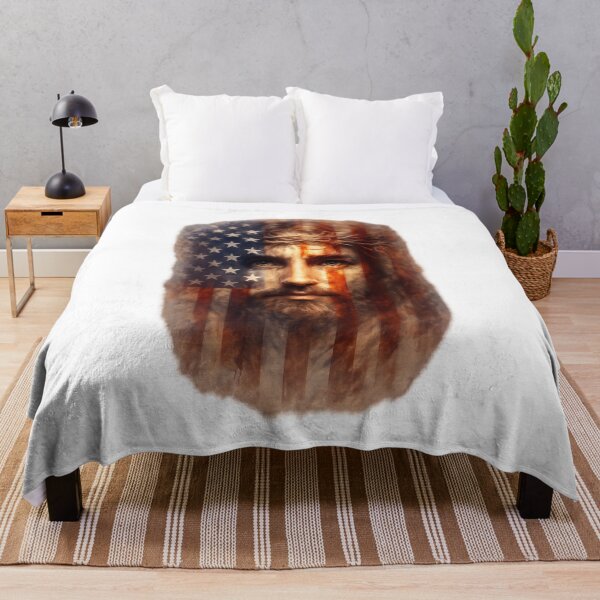 Item preview, Jesus with American Flag Overlay designed and sold by jate2765.