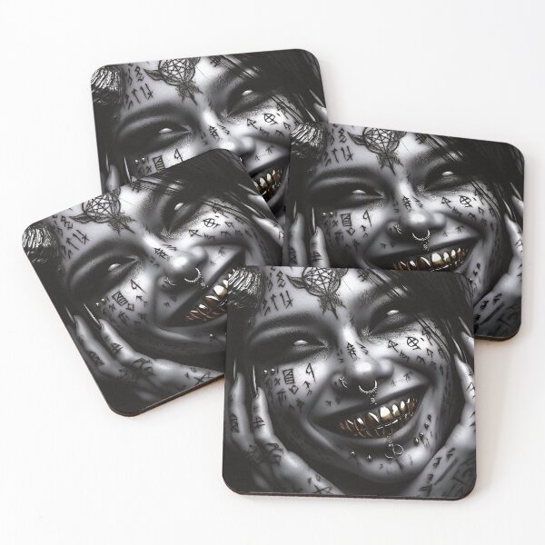 Item preview, Occult Runes Surreal Horror Portrait designed and sold by Insomnia Art Designs.