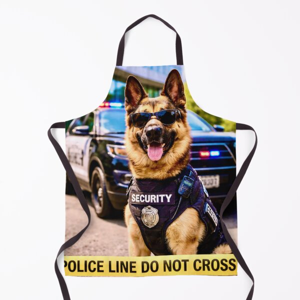 Item preview, Police dog on duty. Service dog. German Shepherd as a police officer. designed and sold by Steffani Lehmann.