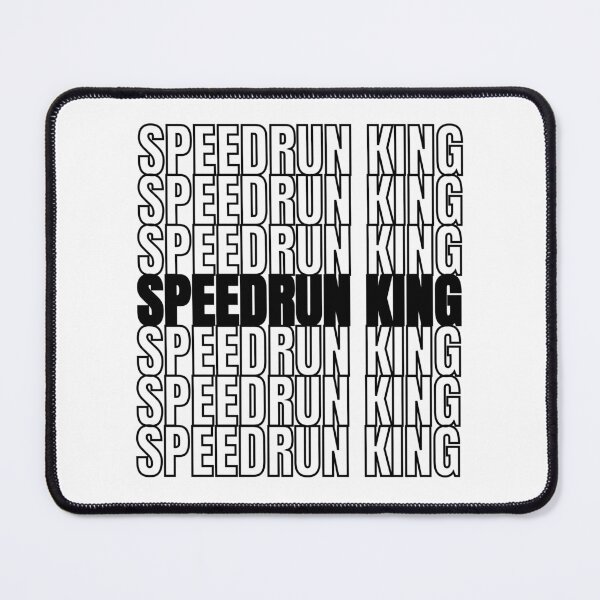 Item preview, Speedrun King Repeated Text – Minimalist Speedrunning Typography Design designed and sold by PHRASEandSTYLE.