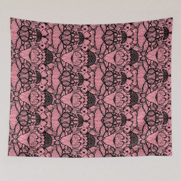 Item preview, Black lace with pink background  designed and sold by FatBirdie.