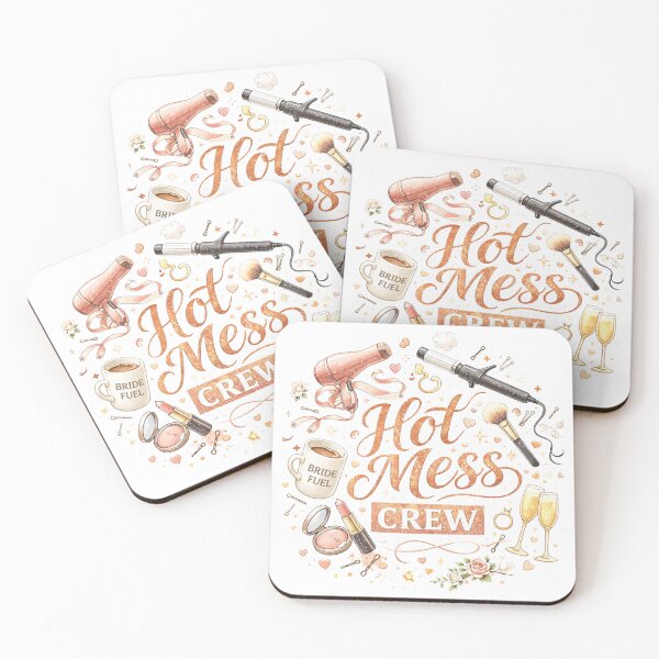 Item preview, Hot Mess Crew – Bride Squad Energy designed and sold by ArgentoArt.