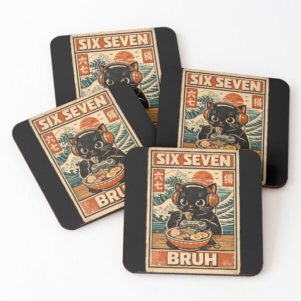 Item preview, Six Seven Bruh Vintage Cat video gamer meme designed and sold by IdealDo.