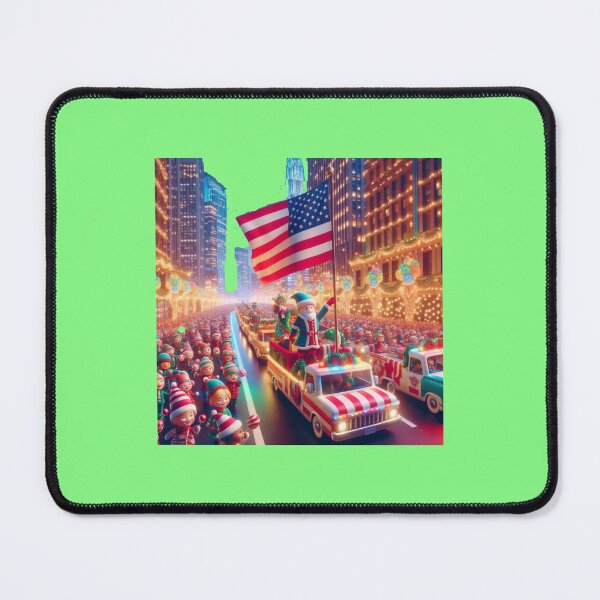 Item preview, York Christmas Parade – Cute 3D Holiday Celebration with USA Flag ,  designed and sold by PaintMeWorld.