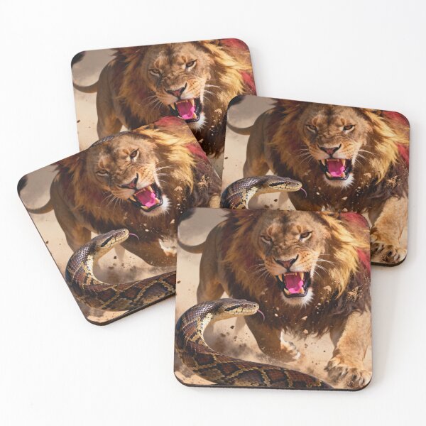 Item preview, Lion vs Snake T-Shirt – Apex Predator Clash designed and sold by Eternal Kingdom Store.