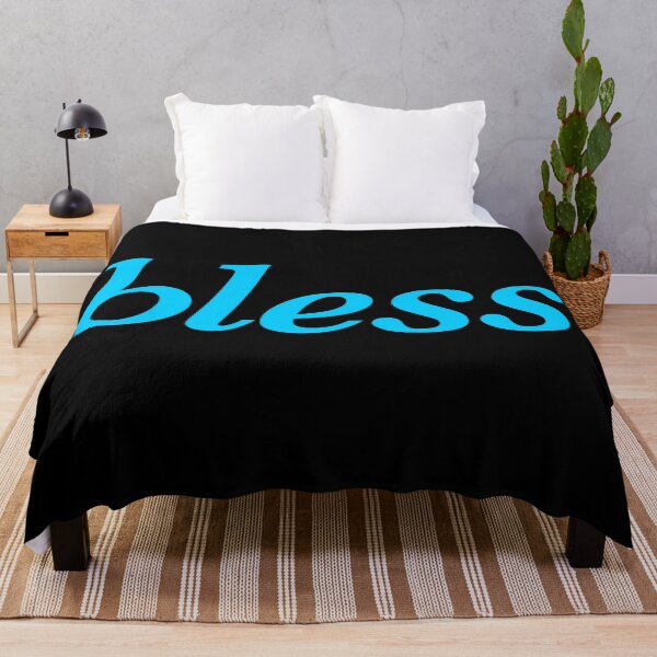 Item preview, bless in Blue Typography designed and sold by Memes N Lore .