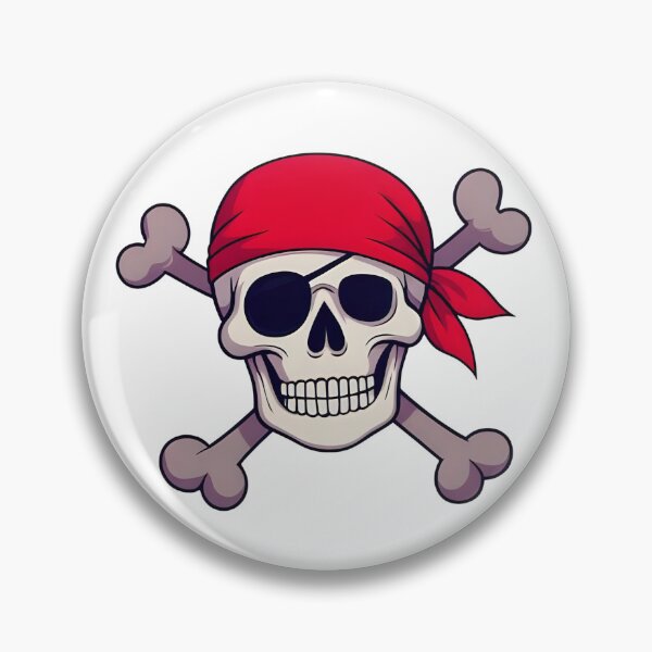 Artikelvorschau, Piraten- und Knochenillustration, Piratenschädel mit Bandana-Grafik entworfen und verkauft von bestggraphico.