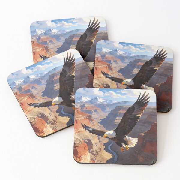 Item preview, Majestic Eagle Over Canyon T-Shirt – Freedom and Vision designed and sold by Eternal Kingdom Store.