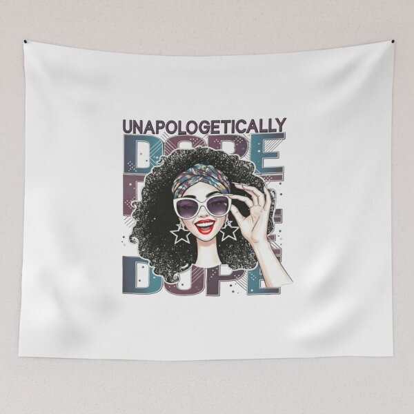 Item preview,  Unapologetically Dope White & Black Woman Art – Empowerment Glitter Portrait designed and sold by Williams Anderson.