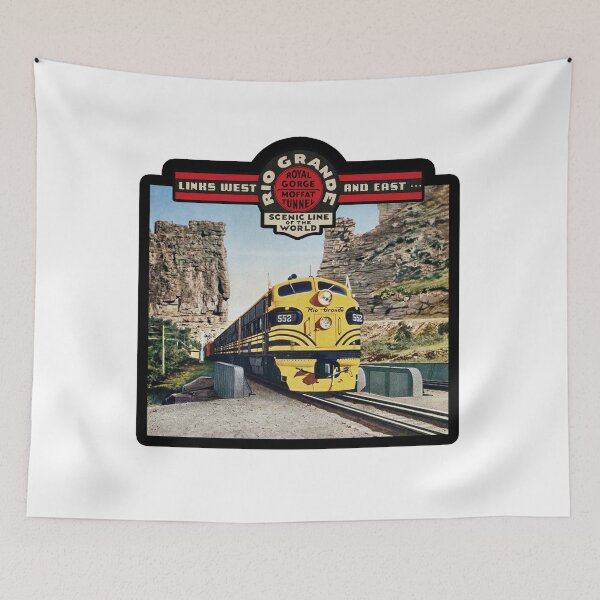 Item preview, Vintage Rio Grande Railroad - Royal Gorge and Moffat Tunnel - Scenic Line Of The World designed and sold by QuayTradingCo.