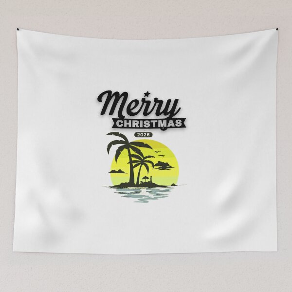 Item preview, Tropical Sunset Christmas 2026 Graphic Design designed and sold by blacK1982White.