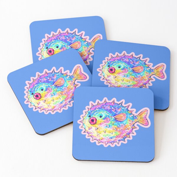 Item preview, Rainbow Puffer Fish designed and sold by Eleanor Reyelt Art.