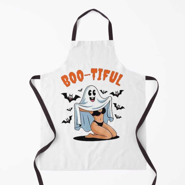 Item preview, Boo-tiful Ghost – Illustration Halloween Fun & Pin-Up Cartoon designed and sold by MeowLoka ⭐⭐⭐⭐.