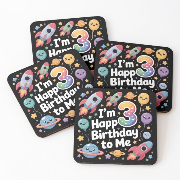 Item preview, Cute Space 3rd Birthday I'm Happy Birthday To Me designed and sold by sky11PP.