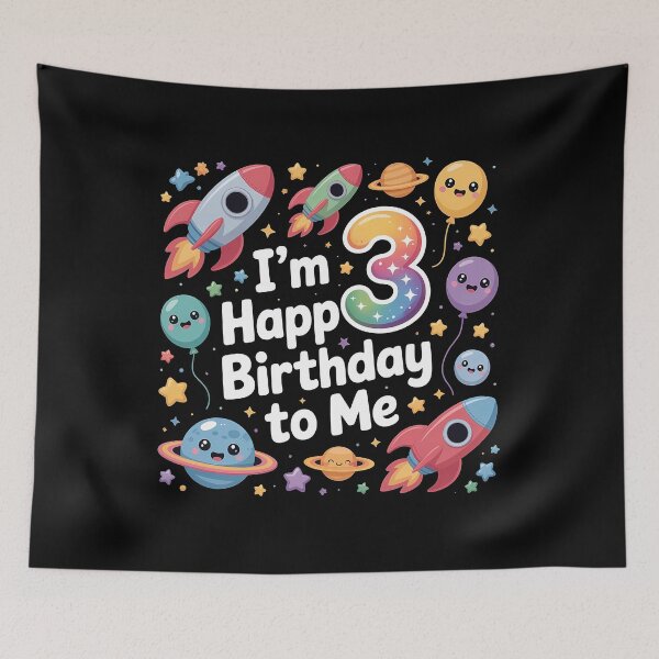 Item preview, Cute Space 3rd Birthday I'm Happy Birthday To Me designed and sold by sky11PP.