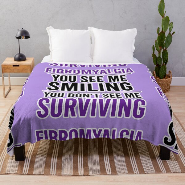 Item preview, Fibromyalgia Awareness Quote – You See Me Smiling You Don’t See Me Surviving – Chronic Illness Invisible Pain Mental Health Strength Typography Art designed and sold by AnTartstudios.